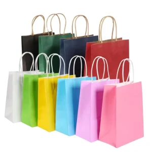 Paper Shopping Bags packing Paper Bags Plain Colour Paper Bag