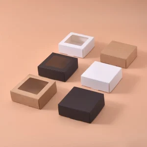 Paperboard Reusable Folders Airplane Jewelry Handmade Soap Folding Window Mini Candy Packaging Box