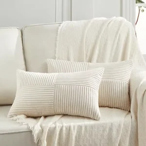 Patchwork Windmill Square Throw Pillow Cover Headboard Cushion Customizable Luxury Modern Solid Color Plain Removable
