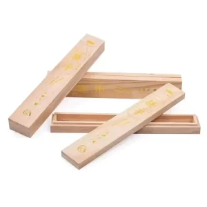 Paulownia Wooden Small Luxury Gift Craft Box for Candle Photo Frame and Stickers Packaging Customizable Colors and Logo