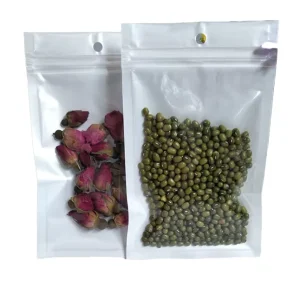 Pearl Film Square Bottom Self Sealing Bag Semi Transparent BOPP Plastic Gravure Printing Recyclable Data Cable Phone Case