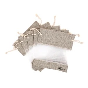 Personalized Design Linen Transparent Organza Jewelry Pouch with Custom Logo Gift Bag Packaging Bags