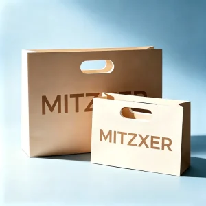 Personalized Die Cut Handles Tote Paper Bags Pink Die Cut Handle Shopping Paper Bag Die Cut Make up Paper Bags
