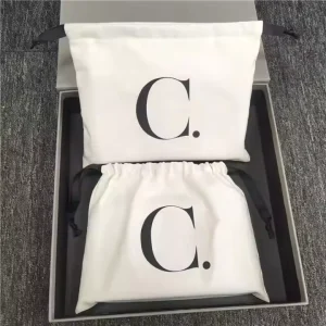 Personalized Luxury Recyclable Organic Cotton Dust Bag with Custom Printed Logo for Children’s Clothing Packaging