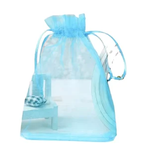 Personalized Nylon Organza Gift Bags 7X9cm Drawstring Jewelry Packaging