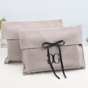 Personalized Velvet Suede Perfume Cosmetic Gift Packaging Envelope Bag Soft Velvet Clothes Handbag Packing Envelope Dust Bag