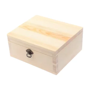 Plain Pine Wood CNC Machined Industrial Equipment Gift Box with Broaching Wire EDM and Drilling Capabilities