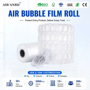 Plastic Air Pillow Roll Packaging Protective Cushioning Material Inflatable Air Pouch Filled Bags Bubble Cushion Air Cushion