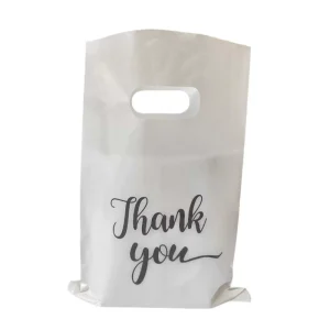 Plastic Bags for Business Eco Friendly T-Shirt Bags Design and Flexo Printing for Supermarket Clothing Shoes Retail Packaging