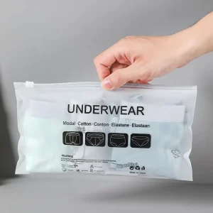 Plastic Eva Slider Frosted Zipper Bag 50cm Zip Lock Bags for Clothes Big Size Zipper Large Plastic Bag for Clothing with logo