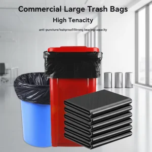 Plastic Machine made Bag Sealing Garbage Bags with Custom Logo and Factory Gravure Printing Roll Packaging Thank You Plastic Bag