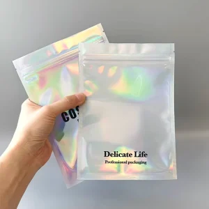 Plastic Mylar Bag Makeup Ziplock Cosmetic Brush Accessories Jewelry Zip Three Side Seal Clear Zipper Pouch