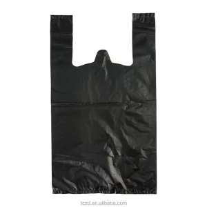 Plastic Packaging Bags T Shirt Vest Bag Supermarket PE Printed with Logo Packing Roll Plastic Vest Bag Plastic T Shirt Bag