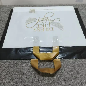 Plastic Polyethylene LDPE Heavy Duty Reuseable Large Custom Size Handle Customized Shopping Bag With Logo Print