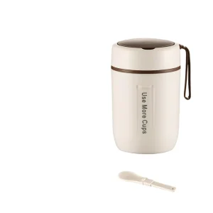 Plastic SS304 Portable Breakfast Cup Heat Preservation Food Container 500ml Food Bottle