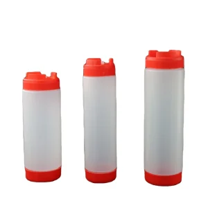 Plastic Sauce Bottle for Cafe Restaurant Takeaway Food Service Condiment Dispenser Tomato Sauce Squeeze Bottle