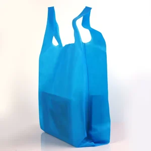 Plastic Shopping Bag Eco Friendly Recyclable T Shirt Bag Carry Non Woven Bag for Packaging Vegetables Promotion