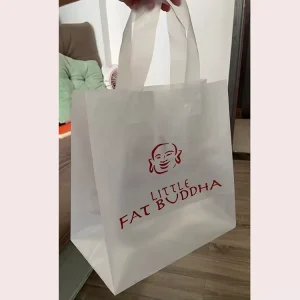 Plastic Shopping Bag HDPE Plastic Single layer Plastic Bag Equipped with Your logo Handle Carrying Bag
