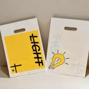 Plastic Shopping Bags Bulk with Handle Custom Merchandise Poly Bags for Gift Boutique