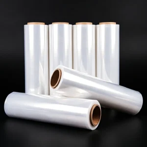 Plastic Stretch Wrap Film Stretch Film 50kg LLDPE Food Grade Soft Glossy Moisture Proof Blow Molding Plastic Film Roll