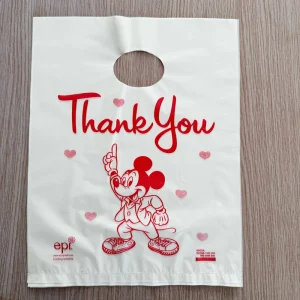 Plastic Thank You Shopping Bags Die Cut Shopping Bags Retail Merchandise Bags