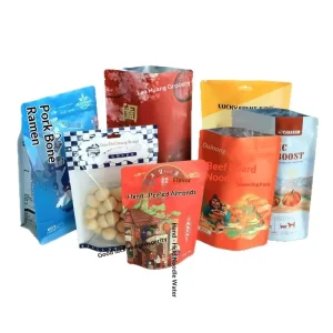 Plastic Vacuum Food Packaging Bags Printed Composite Pouches Coffee Tea Aluminum Foil Transparent PE Bags Small Batch Stand Up