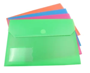 Plastic Wallets Clear Document Bag with Snap Button Plastic File Folder PP File Bag