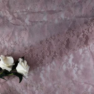 Polyester French Chantilly Flower Hollow Out Sheer Mesh Lace Fabric for Embroidery Apparel Accessories