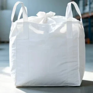 Polypropylene Bulk FIBC Bag Open Duffel Top Sealed Flat Bottom Jumbo Breathable Tonnage Bag for Building Materials