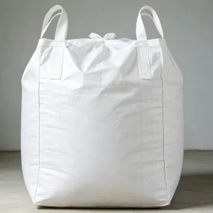 Polypropylene Bulk FIBC Bag Open Duffel Top Sealed Flat Bottom Jumbo Breathable Tonnage Bag for Building Materials