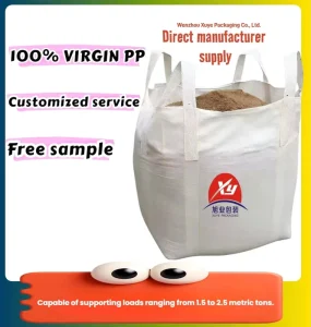 Polypropylene Fibc Bulk Bag 1 Ton Capacity for Transporting Sand and Gravel Used in Construction