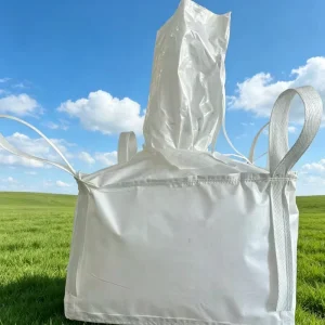 Port Handling Jumbo FIBC Bag with Top Fill Spout Customizable Size PP Woven Bulk Sack