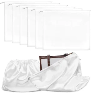 Portable 40*30cm Storage Pouch Dustproof Silk Dust Cover Bag for Handbags Shoes Boots Purses Pocketbooks for Travel