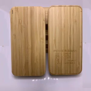 Portable Bamboo Power Supply Wireless Charging Customized Wooden Power Bank Portable Wood Mobile Power Supply Gifts
