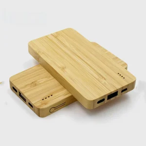 Portable Customized Bamboo Power Supply Wireless Charging Wooden Power Bank Portable Wood Mobile Power Supply Gifts