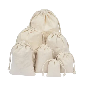 Portable Eco Friendly Cotton Drawstring Dust Bag Many Options Reusable Custom Logo