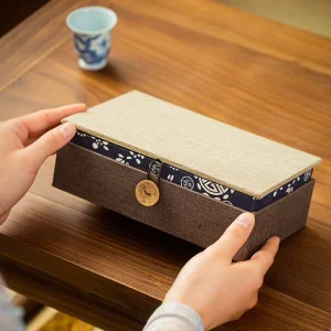 Portable High-End Customized Size Double Cup Box for Tea Cups Tea Sets & Teapots Made of Wooden & Bamboo Boxes
