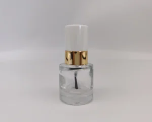 Portable Transparent Glass Nail Polish Bottles 3ml 5ml 10ml 20ml with Cap Brush Round Screen Printed Customized Color