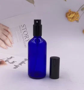 Portable Travel Cosmetics Dispenser Sample Glass Oil Essence Bottle with Plastic Caps for Food Use Empty Bottle