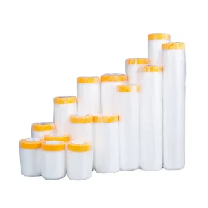 Pre Taped Painter Painting Decoration Light Weight Plastic HDPE Masking Film with Tape Roll for Car