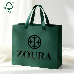 Premium Cardboard Shopping Bags Custom Branding Retail Carrier Bags With Ribbon Handle Luxury Paper Gift Packaging Manufacturer
