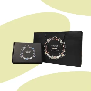 Premium Eco Friendly Recyclable Ivory Board Gift Bags Heavy Duty Fabric Handles Luxury Shopping Supermarket Holiday Gift