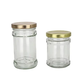 Premium Glass Jars with Metal Lid for Sugar Beef Chili Sauce Peanut Butter Baby Food Custom Logo & Silk Screen Printing