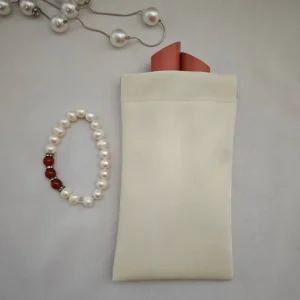 Premium PU Leather Pouch Necklace Jewelry Dust Bag Custom Soft Dustproof Magnetic Opening for Retail Gift Packaging ODM OEM