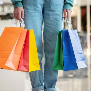 Premium Quality Custom Biodegradable Eco Friendly Durable Kraft Paper Bags for Supermarket Shopping