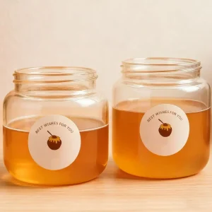 Premium Texture Food Grade Borosilicate Airtight Glass Jars with Custom Logo Option for Honey Tea and Jam Storage