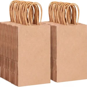 PremiumEco FriendlyKraft PaperGiftBagscustomeLogo Cotton Rope Handles DurableMoistureProofRecycledMaterials Candle8″*10.8″*4.5″