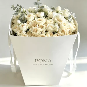 Price Large Size Flower Bouquet White Kraft Paper Bag With Twisted Handles for Florist Shop Gift