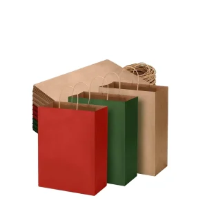 Price Versatile Custom Kraft Paper Bag Sturdy Shopping Bag for Grocery Store and Market Daily Use