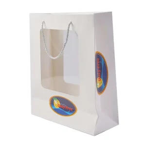 Printed Custom Gift Packaging Portable Shopping Carrier Recyclable Paper Shopping Bag for Gift Retail Event Packaging